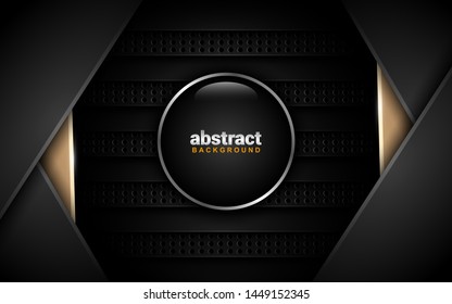 Abstract Background with Dark Color Scheme: Overlap Layer Style