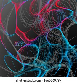 Abstrakter Hintergrund in dunkler Farbe mit Webstruktur. Vektorgrafik.