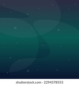 Abstract Background Dark Colors Black Blue And Green Night Sky With A lot Of Stars And Fog Vector Design