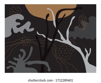 abstract background in dark colors with a hand drawing theme.