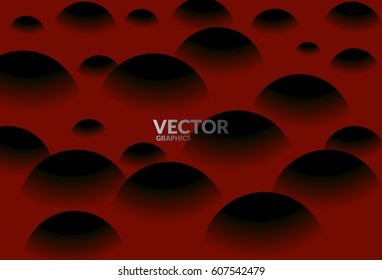 Abstract background with dark fading sphere elements