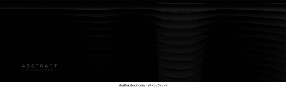 Fondo Abstractas con líneas onduladas geométricas oscuras. Moderno patrón de líneas de moda mínimo Horizontal. Ilustración vectorial