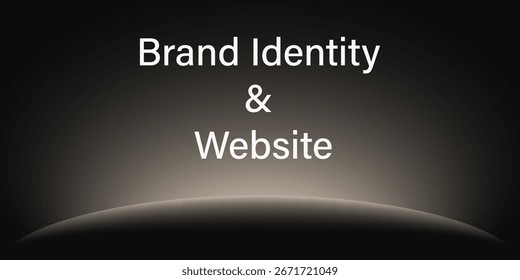 Abstract background with dark gradient and soft light horizon glow. Perfect for branding, identity, website design, and modern digital projects