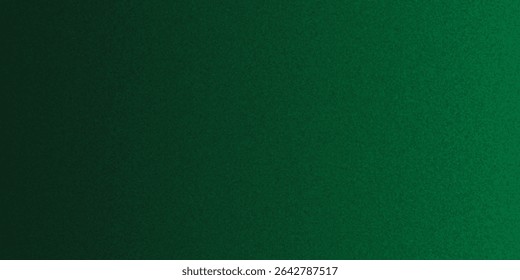 Abstract background with dark green gradient, graininess, grunge noise, website banner design, copy space
