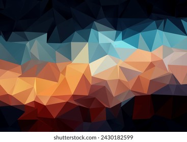 Abstract background with a dark low poly design 