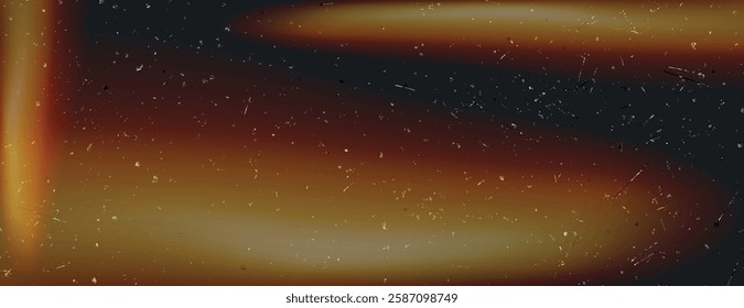 Abstract background with a dark orange and black gradient. The background features a textured, speckled pattern with orange highlights. Light leak background vector. Orange background.