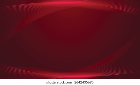 Abstract background with dark red and crimson tones featuring glowing, swirling dotted lines creating a frame. The central area is a darker shade providing a contrasting space