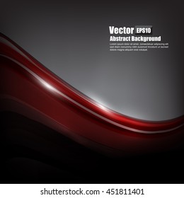 Abstract background dark red with grey curve and wave element vector illustration  eps10