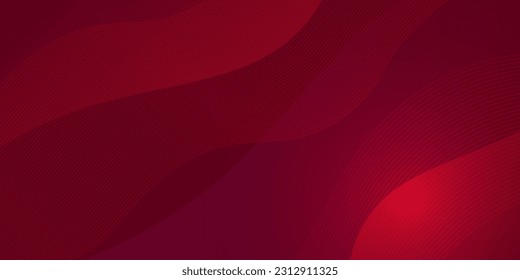 Abstract background. Dark red background. Red waves. Vector background.