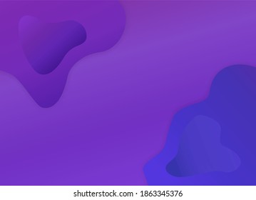Abstract background in dark shades. Wavy, shapeless spots. Watery bubbles of liquid. Color: dark blue, blue, purple, gradient. Free space in the center. Vector image.