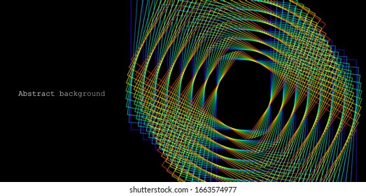 Fondo abstracto, estilo oscuro. Geométrico. Patrón lineal. Fondo negro. Plantilla horizontal para banner, portada, página de inicio, presentación. Título.