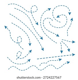 Fundo abstrato com pontas para baixo, direita, para cima. Ilustração vetorial. Plano de fundo abstrato com setas em papel azul. 