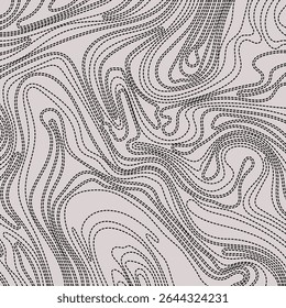 Fundo abstrato com padrão de linha tracejada - ilustração vetorial desenhada à mão.