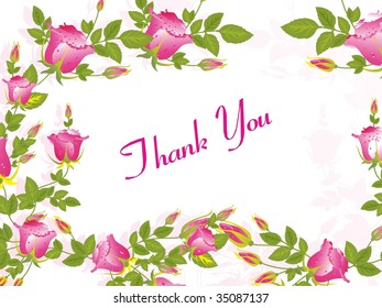 abstract background with decorated romantic rose