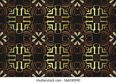 abstract background decoration decorative element geometric shapes of squares and font monograph in gold