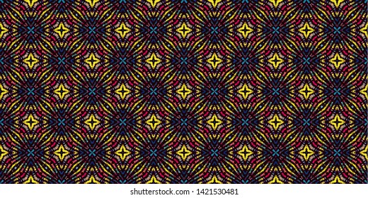 Abstract background decorative islamic multicolor mosaic texture. Ornamental seamless pattern