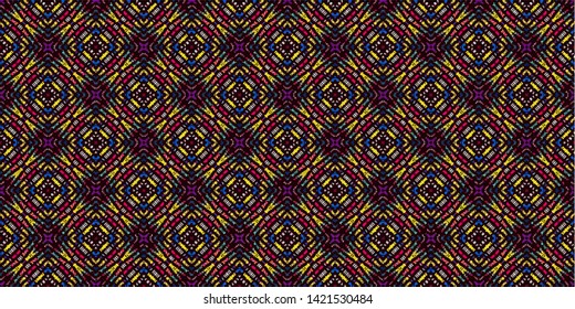 Abstract background decorative islamic multicolor mosaic texture. Ornamental seamless pattern