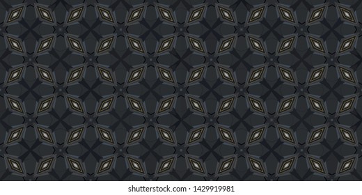 Abstract background decorative islamic multicolor mosaic texture. Ornamental seamless pattern