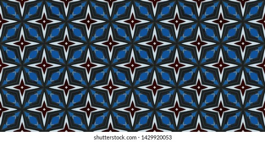 Abstract background decorative islamic multicolor mosaic texture. Ornamental seamless pattern