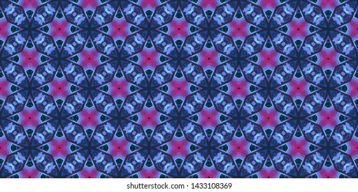 Abstract background decorative islamic multicolor mosaic texture. Ornamental seamless pattern