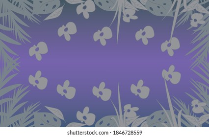 Abstract background with decorative leaves