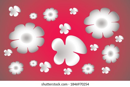 Abstract background with decorative leaves