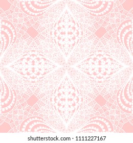 Abstract background. Decorative light lace seamless pattern. Vector illustration.