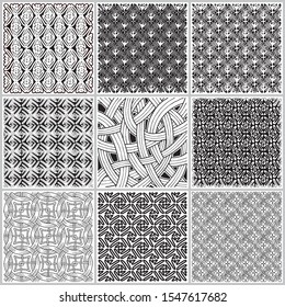 Abstract background, decorative monochrome tile pattern