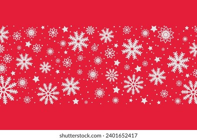 Abstract background with decorative snowflakes, winter themed illustration.