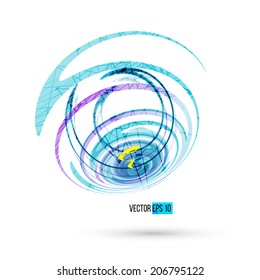 Abstract background with a decorative swirl design