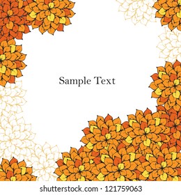 Abstract  background with decorative trees. Season design template