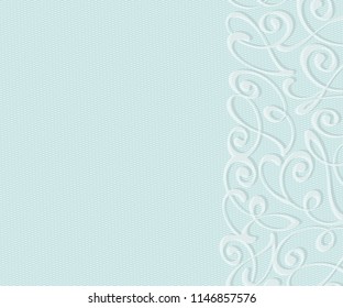 Abstract background with decorative vignettes lines. Vector illustration. Space for text.