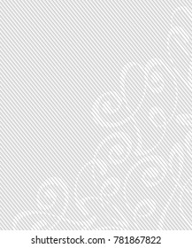 Abstract background with decorative vignettes lines. Vector illustration. Space for text.Gray on white .