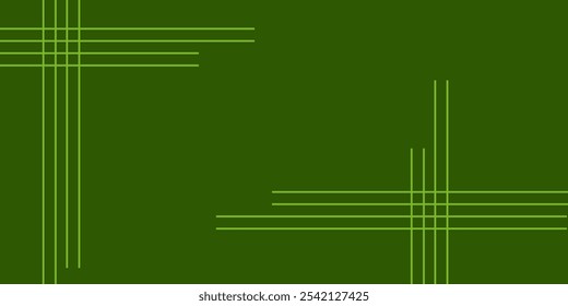 Abstract background in deep green color with simple line motifs