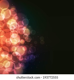 Abstract background with defocused bokeh circles