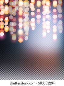 Abstract background of defocused lights. Vector illustration