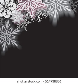 Abstract background with a defocused snowflakes,New Year concept.Vector illustration.