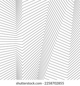 Abstract background with deformation lines. Texture with distorted waves. Vector illustration with 3d effect. 