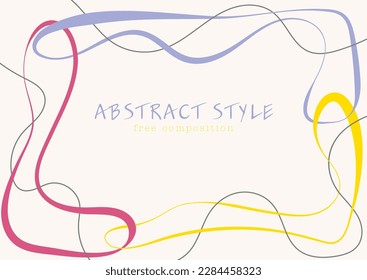 Abstract background with deformed shape and sinuous lines. Simple color composition. Template for posters, posters, banners, covers and creative design