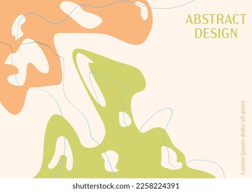 Abstract background with deformed shapes and lines. A simple color composition for posters, posters, banners, covers and creative design