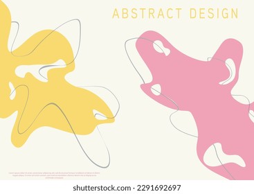 Fondo abstracto con formas y líneas deformadas. Plantilla de composición en color para afiches, afiches, pancartas, cubiertas y diseño creativo