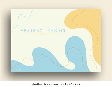Abstract background with deformed shapes and lines. A color composition template for posters, posters, banners, covers and creative design
