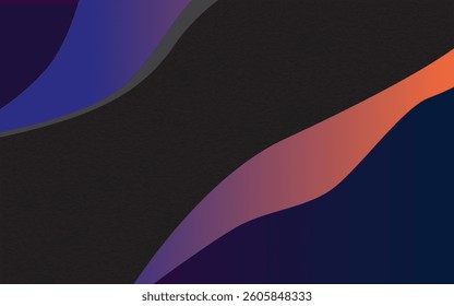 Abstract background with delicate curves on a dark and dark blue gradient background for graphics, text, and more.