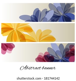 Abstract background with delicate flowers for decoration of your design