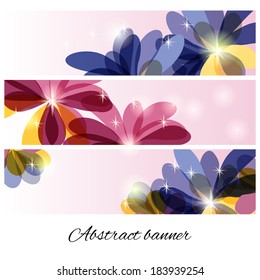 Abstract background with delicate flowers for decoration. Vector illustration for your business.