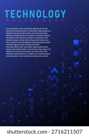 Fondo Abstractas que representa la innovación y la tecnología futura. Un contorno hexagonal en la esquina inferior derecha, con intersecciones iluminadas y varios Elementos. El texto está presente en la parte superior izquierda.