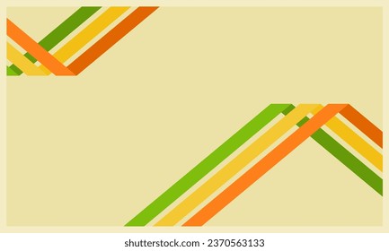 Abstract background design with 3 pastel coloured stripes in green, yellow and orange for presentation or wallpaper