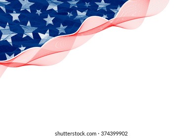 Abstract background design of american flag