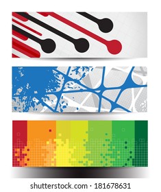 Abstract background for design. Banner set. Vector