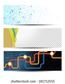 Abstract background for design. Banner set. Vector